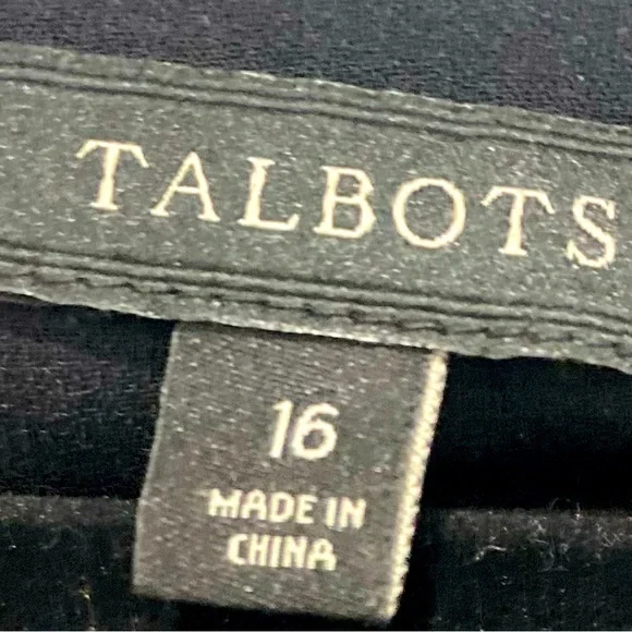 Talbots Black White Polka Dot Ruffled Plus Size Short Sleeved Midi Dress 16 - Picture 6 of 10